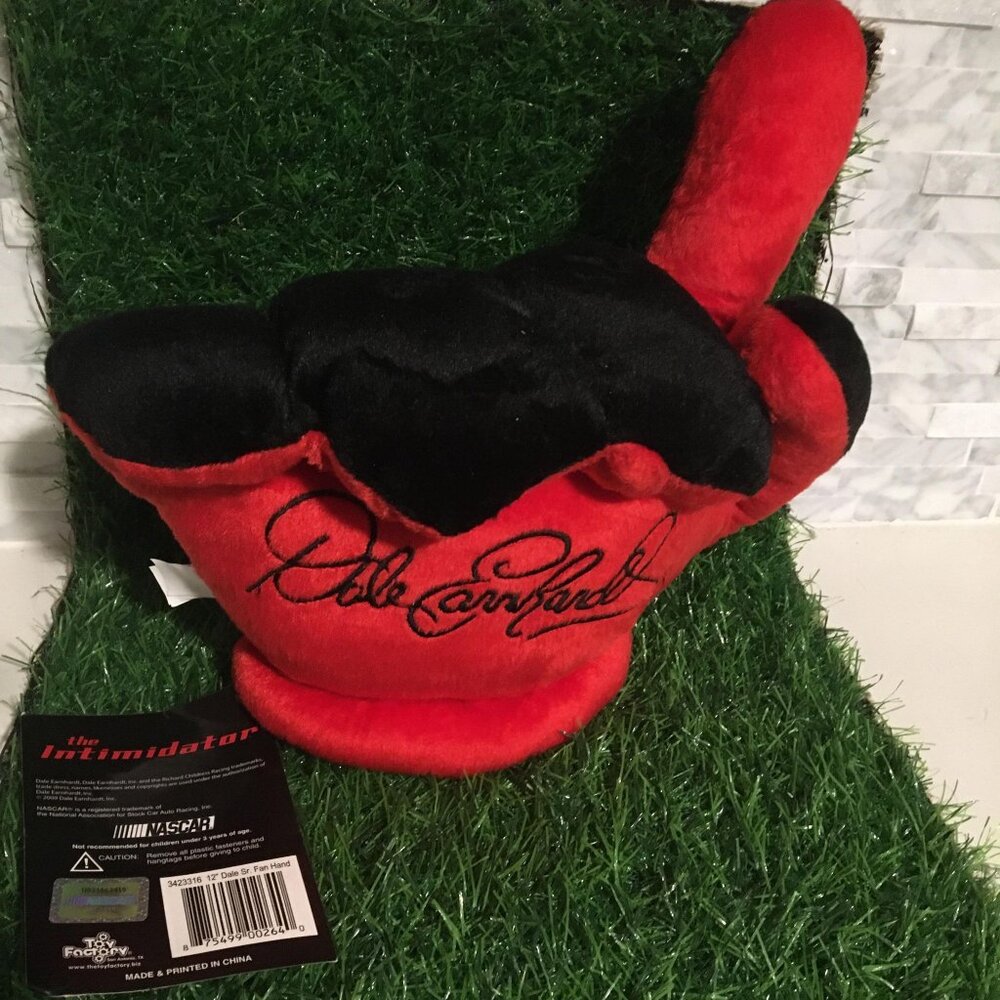 Nascar Dale Earnhardt Plush Finger Hand- Car Racing #3